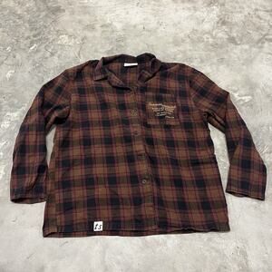 Taylor Swift Evermore Album Pajama Flannel Shirt Pj’s Almost Jump In Size Medium